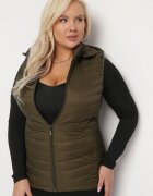alnwick Vestă Matlasată Verde închis cu fermoar cu glugă și buzunare Faporga