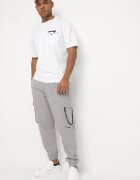 ambitionfly Pantaloni Gri închis Cargo cu Lanț Detașabil Efandrel