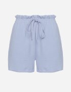 ambitionfly Pantaloni scurți Albaștri cu talie înaltă și șnur decorativ Milnella