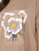ambitionfly Rochie Ciemnobej Tip cutie cu Viscoză și Imprimeu Decorativ Elaniriel