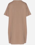 ambitionfly Rochie Dreaptă Bej din Viscoză și cu Imprimeu Decorativ Amoara