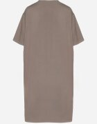 ambitionfly Rochie dreaptă bej închisă cu vâscoză și imprimeu decorativ Amoara