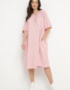 ambitionfly Rochie Roz Tip cutie din bumbac Decorată cu nasturi Amovella