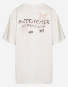 ambitionfly T-shirt Alb Oversize din Bumbac cu Imprimeu cu Fluture Nonatira