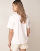 ambitionfly T-shirt din bumbac cu aplicație decorativă din perle și zirconii Haidea Alb
