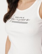 ambitionfly Top Alb cu Bumbac și Imprimeu Decorativ Viannaes