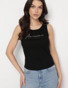 ambitionfly Top Negru cu Bumbac și Imprimeu Decorativ Viannaes