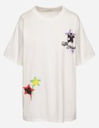 ambitionfly Tricou Alb din Bumbac Decorat cu Stele Karretia