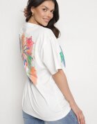 ambitionfly Tricou Alb Oversize cu Imprimat Colorat și Steluțe Iloviela