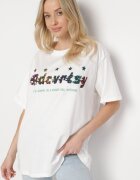 ambitionfly Tricou Oversize Alb cu Imprimeu în Față și Stele pe Spate Ilanlith