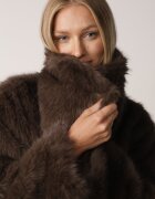 ann gissy Geacă Maro de blană cu buzunare inserate Liriena