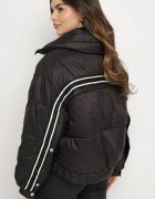 ann gissy Geacă Neagră Matlasată Croi Oversize Cu Elastic și Buzunare Zinnova
