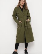 ann gissy Palton Verde Oversize cu Cordon Ziyanna