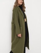 ann gissy Palton Verde Oversize cu Cordon Ziyanna