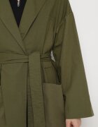 ann gissy Palton Verde Oversize cu Cordon Ziyanna