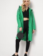 ann gissy Palton Verde Peste Genunchi Cu Glugă Katine