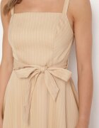 ann gissy Rochie Bej din Viscoză cu Model Dungi Dolereia