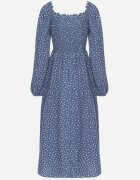 ann gissy Rochie bleumarin evazată midi cu buline Farnai