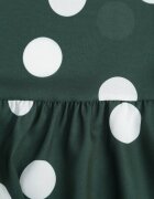 ann gissy Rochie Cloș Midi Verde închis cu legătură la decolteu cu buline Velvina