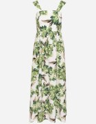 ann gissy Rochie Cloș Verde cu Vâscoză cu Imprimeu Floral Nilarune