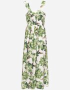 ann gissy Rochie Cloș Verde cu Vâscoză cu Imprimeu Floral Nilarune