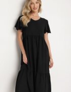 ann gissy Rochie Neagră cu croi evazat cu viscoză Filastia