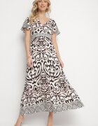 ann gissy Rochie Neagră cu croială evazată cu model ornamental Tillivene