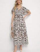 ann gissy Rochie Neagră cu croială evazată cu model ornamental Tillivene