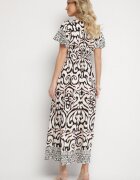 ann gissy Rochie Neagră cu croială evazată cu model ornamental Tillivene