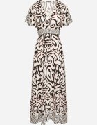 ann gissy Rochie Neagră cu croială evazată cu model ornamental Tillivene