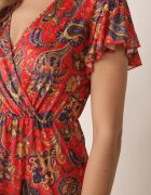 ann gissy Rochie petrecută cu adaos de vâscoză cu imprimeu Paisley Harea Roșie