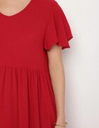 ann gissy Rochie Roșie cu Croială Cloș din Viscoză Filastia
