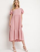 ann gissy Rochie Roz cu croi evazat din viscoză Filastia