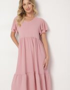 ann gissy Rochie Roz cu croi evazat din viscoză Filastia