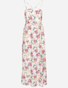 ann gissy Rochie Roz din Viscoză cu croială evazată cu imprimeu floral Nalorene
