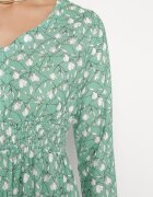 ann gissy Rochie Verde Asimetrică Midi Evazată cu plasă Tivora