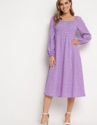 ann gissy Rochie Violet Evazată Midi în buline Farnai