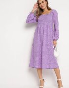 ann gissy Rochie Violet Evazată Midi în buline Farnai