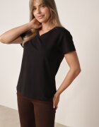 ann gissy Tricou Negru Din Bumbac cu Croială Clasică Iridessae