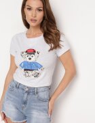 aosen Tricou Cenușiu din bumbac cu imprimeu Rusolia