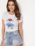 aosen Tricou Cenușiu din bumbac cu imprimeu Rusolia