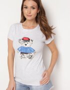 aosen Tricou Cenușiu din bumbac cu imprimeu Rusolia
