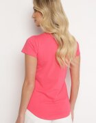 aosen Tricou clasic roz din bumbac decorat cu imprimeu Getantia