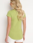 aosen Tricou Clasic Verde deschis de bumbac Imprimat Getantia