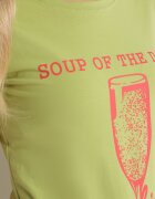 aosen Tricou Clasic Verde deschis de bumbac Imprimat Getantia