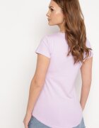 aosen Tricou Clasic Violet din Bumbac Decorat cu Imprimeu Getantia
