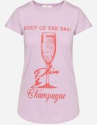 aosen Tricou Clasic Violet din Bumbac Decorat cu Imprimeu Getantia