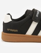apawwa Adidași Sport Negri cu Branț din Piele cu Inscripții și Benzi Nemoreli