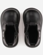 apawwa Botine Casual în Stil Chelsea cu Vârf Larg Dionne Negre