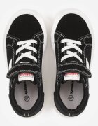 apawwa Pantofi sport cu inserție din piele și dungă geometrică Erochis Negri